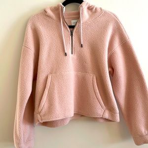 American Eagle light pink fuzzy hoody size M
